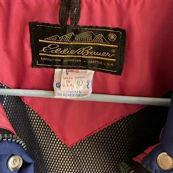 VTG 1980’s Eddie Bauer Jacket w/attachable hood SZ L Made in the USA - Picture 2 of 8